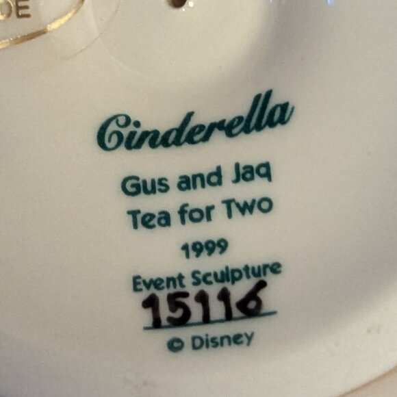 WDCC Gus & Jac "Tea for Two" From Cinderella Retired Signature Collection - Picture 14 of 15